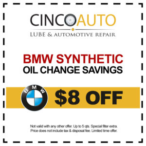 BMW Coupon Oil change; High Performance Oil Change